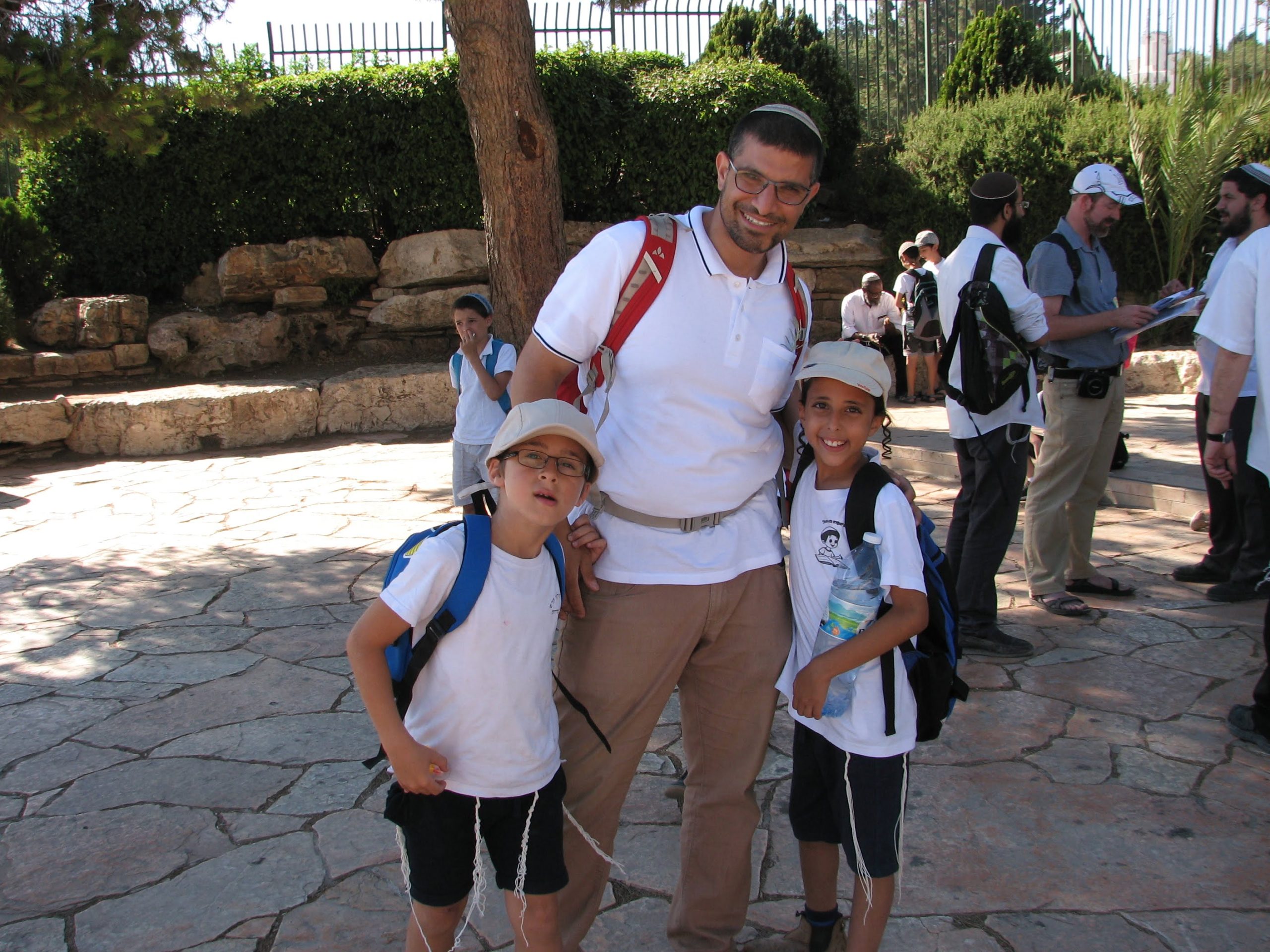 father with children